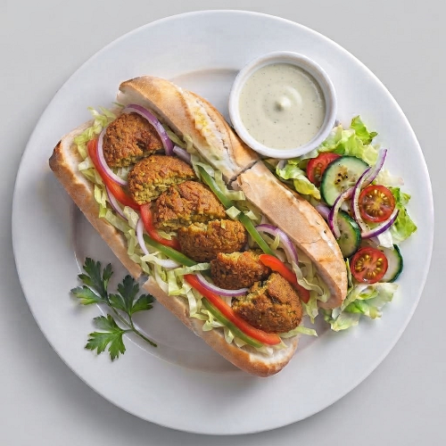 Baguette With Falafel 