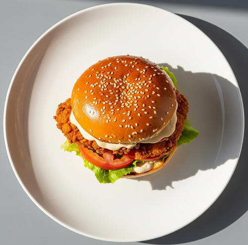 1/2 Plain Chicken Burger Meal 